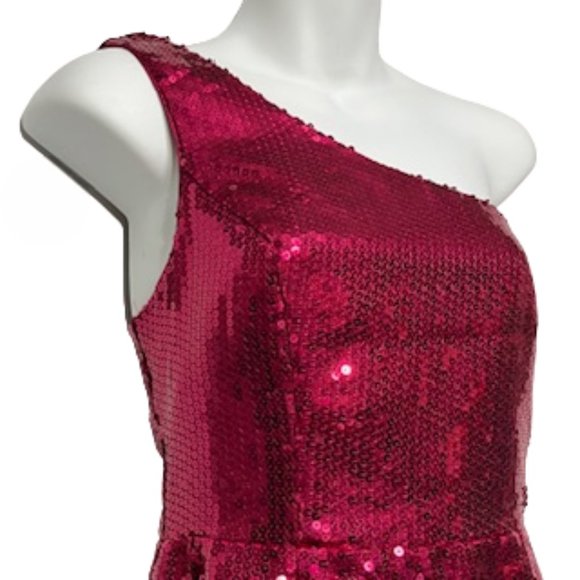 FOREVER 21 Hot Pink Fitted Sequin Dress Size Large NWT (Partial Tag) - Picture 11 of 16